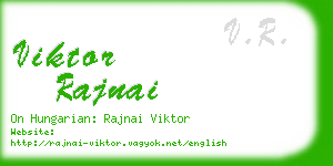 viktor rajnai business card